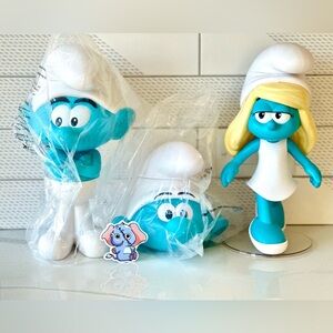SMURFS movie 3 piece action figure cup set